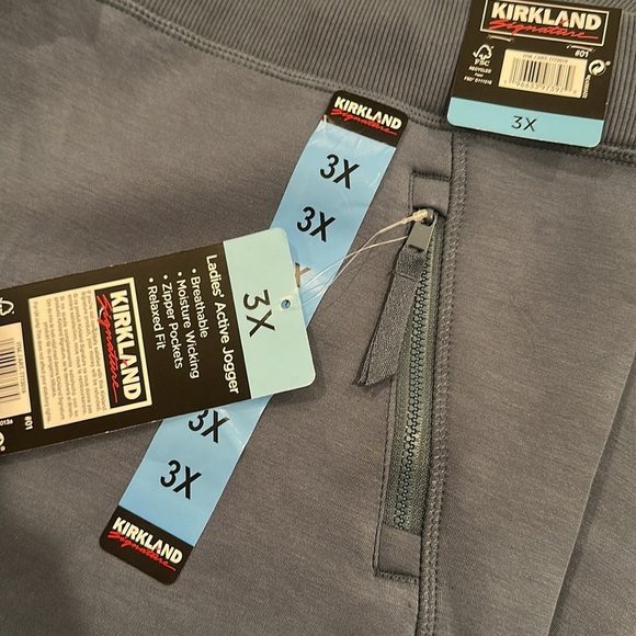 NWT Kirkland Signature Ladies’ Active Blue Jogger Pants Plus Sz 3X - Picture 6 of 11